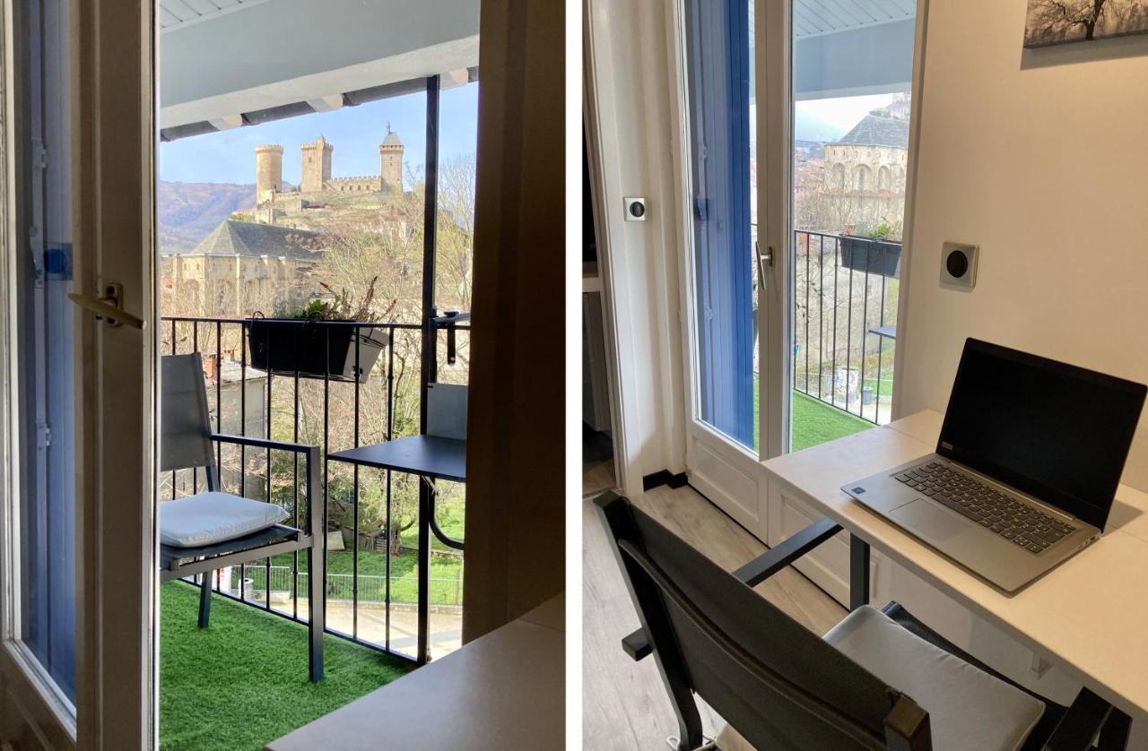 Aux 4 Logis Appart-Hotel - Studio Le Roof - Une Vue Splendide - Petit Dejeuner Inclus 1Ere Nuit Foix Exterior foto